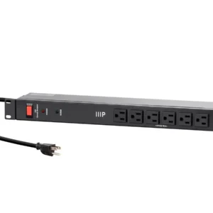 14 Outlet Metal 1U Rackmount PDU Power Distribution Unit Surge Protector, 6ft Cord, 1050 Joules
