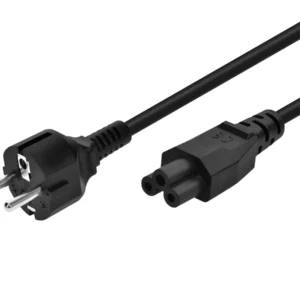Power Cord - CEE 7/7 (German and French) to IEC 60320 C5, 2.5A/250V, 2-Prong, Black, 6ft
