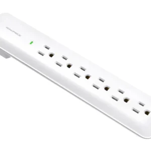 6 Outlet Slim Surge Protector Power Strip - 540 Joules, Clamping Voltage 500V